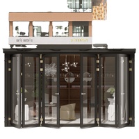Portes pliantes en aluminium et verre standard pour l'extérieur, portes pliantes pour villa, extérieur de maison