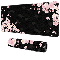 Tapis de souris de jeu en caoutchouc OEM personnalisé LWG005 600x400mm 4mm d'épaisseur antidérapant rectangulaire moulé sur mesure pour bureau et ordinateur portable - En stock