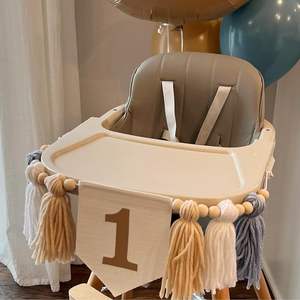 Thème Animal de la jungle 1er <span class=keywords><strong>anniversaire</strong></span> fête décoration ensemble chaise haute bannière Lion <span class=keywords><strong>anniversaire</strong></span> chapeau gâteau Topper pour bébé garçons - Product Image 6