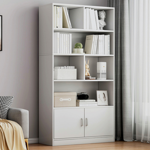Estantería de Oficina Europea, Muebles Nórdicos Modernos, Estanterías de MDF para Biblioteca Escolar, Librerías Económicas con Puerta - Product Image 3