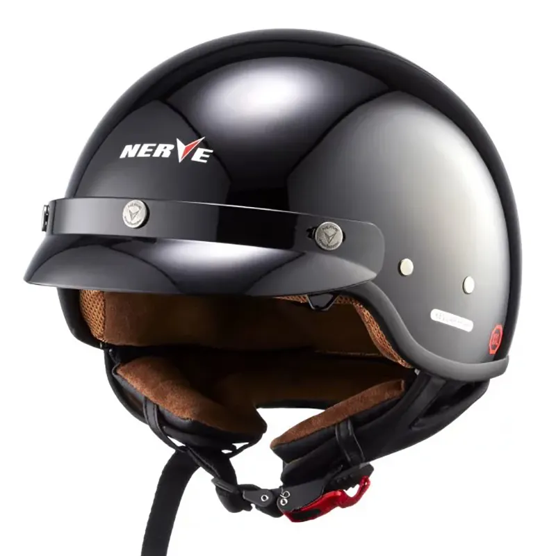 NERVE-Helm für Herren und Damen retro-Motorrad-Scooter 3C Four Seasons und Sommer Sonnenschutz und atmungsaktiv
