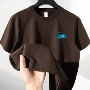 T-shirts en coton personnalisés 220 g/m² pour hommes, coupe ample, col rond, imprimés, motif uni, t-shirts à col rond pour garçons - Product Image 1