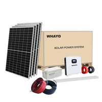 Whayo Kit de panneau solaire photovoltaïque hors réseau énergie solaire système 5KW 6KW 8KW 10KW système d'énergie solaire domestique système d'éolienne