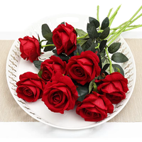 Tissu de couleurs personnalisées, roses de mariage en soie simulant de fausses fleurs, décoration murale de mariage