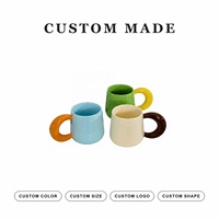 Mug en céramique bicolore, tasse à café pour couple, mug à café en porcelaine avec logo personnalisé pour la maison ou comme cadeau