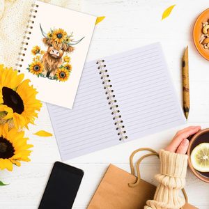 Paquete de 2 Cuadernos Espiral A5 con Diseño de Dibujos Animados, 50 Hojas Rayadas, Bloc de <span class=keywords><strong>Notas</strong></span> Personalizado, Diario, <span class=keywords><strong>Cuaderno</strong></span> para Material Escolar - Product Image 5