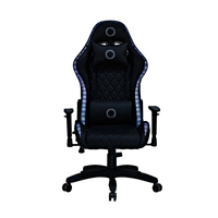 Chaise de bureau pivotante moderne et abordable avec roulettes, revêtement en cuir synthétique, éclairage LED RGB, hauteur réglable, électrique EN1335