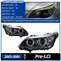 Paire d'Assemblages de Phares Avant LED Angel Eyes pour BMW M5 E60 E61 LCI 2006 2007 2009