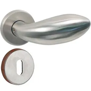 Manija de Puerta Moderna de Acero Inoxidable <span class=keywords><strong>con</strong></span> Forma de Huevo para Interiores de Apartamentos, <span class=keywords><strong>con</strong></span> Escudo Decorativo, Elegante Manija de Puerta Interior - Product Image 1