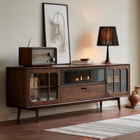 Meubles de Maison pour Appartement Ensembles de Salon Cheminée en Bois Moderne Meuble TV et Table Ensemble avec Tiroir