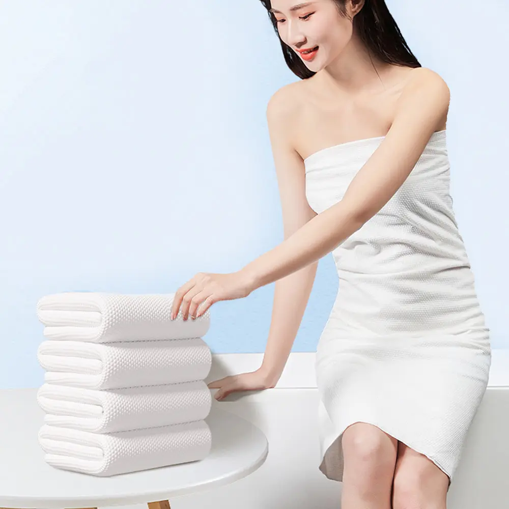 Asciugamano di tessuto non tessuto assorbente all'ingrosso monouso di cotone asciugamano per Salon Spa Hotel