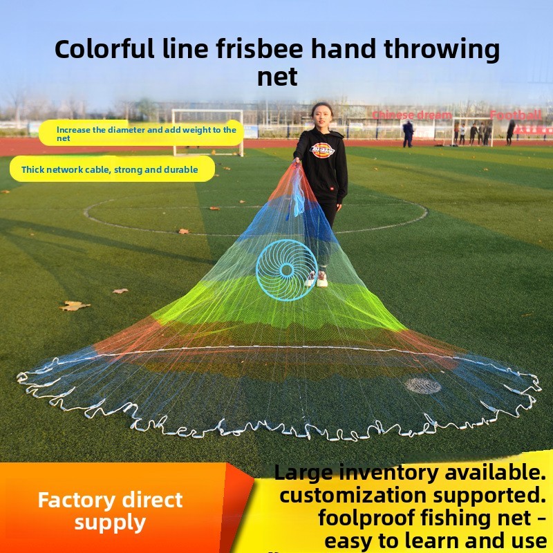 Cast Net Flying Disc Premium Quality easy cast net throwing for Optimal Fishing Success