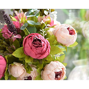 Centro de Mesa para Bodas, Alta Calidad, Buen Precio, Hortensias de Seda, Tulipanes, Lirios, Orquídeas, Rosas de Látex con Tacto Real, Flores Artificiales - Product Image 2