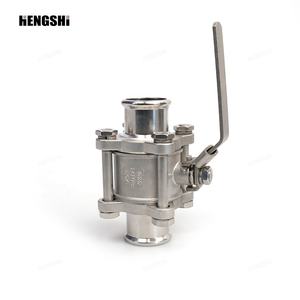 Válvulas de Bola de Acero Inoxidable de Grado Alimenticio Hengshi 304 316L para Suministro de Agua, Válvulas con Mango de Acero Inoxidable - Product Image 2