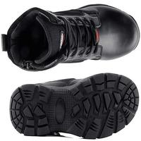 Chaussures de sécurité industrielles montantes mi-mollet à lacets avec embout en acier pour hommes et femmes, en cuir véritable respirant, confortables et antidérapantes
