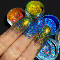 Gros arc-en-ciel holographique changement de couleur pigment réfléchissant poudre libre Multichrome Laser fard à paupières caméléon Pigment