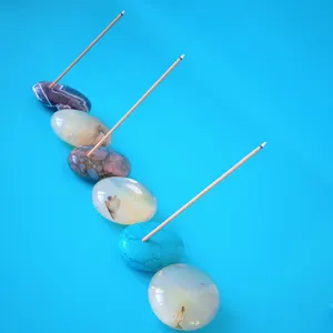 DIY YZ <span class=keywords><strong>gemas</strong></span> de alta calidad al por mayor personalizado barato mármol curación piedras incienso palo quemador <span class=keywords><strong>chakra</strong></span> Jade titular - Product Image 2