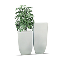 100/120/140/160/200cm de haut jardinière blanc fleur Vase décor à la maison usine en gros grand cylindre en fibre de verre sol Vases décor