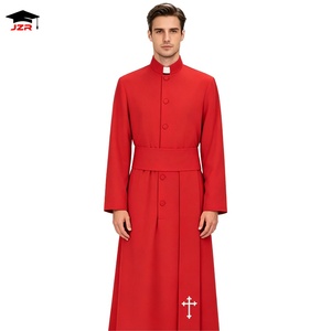 Robe <span class=keywords><strong>de</strong></span> chœur romaine mate disponible en 3 couleurs, <span class=keywords><strong>soutane</strong></span> simple boutonnage pour adulte, en promotion - Product Image 1