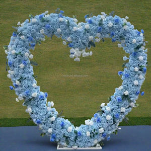 Arche de fleurs en forme de cœur rouge pour demande en <span class=keywords><strong>mariage</strong></span>, support métallique en forme de cœur avec décoration florale pour <span class=keywords><strong>mariage</strong></span> - Product Image 6