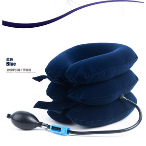 Inflatable <b>Neck</b> <b>Pillow</b> Cervical Traction Device Gray Manual <b>Neck</b> Support Home Use - Product Image 3
