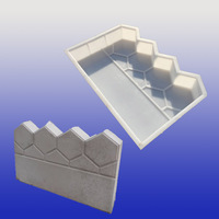 Moule en béton en caoutchouc diamant Moule à pavés en plastique imbriqué