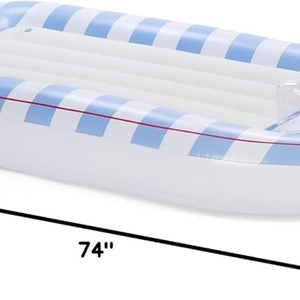 Cama Inflable de PVC Tipo Bote, Colchón de Aire de 74*40*15 Pulgadas para Niños, para Dormir en Interiores, Dormitorio, Camping, Playa y Diversión al Aire Libre - Product Image 2