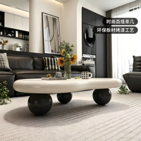 Table basse de luxe nordique style crème, inspirée des nuages, pour salon, design créatif, petite, artistique et irrégulière