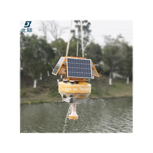 ทุ่นลอยน้ำสำหรับเก็บข้อมูลขนาดเส้นผ่านศูนย์กลาง 1200 มม. พร้อมแผงโซลาร์เซลล์ สีเหลือง ทำจากพลาสติก PE สำหรับระบบตรวจสอบคุณภาพน้ำ - Product Image 2