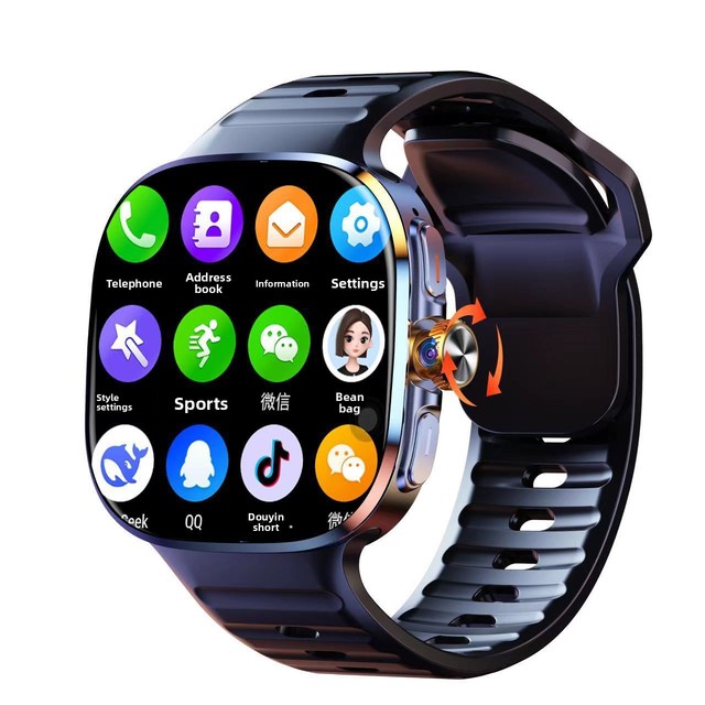 M99 Smart Watch 2.4 Inch HD AMOLED Screen 5G Card Insert All Network APP Download NFC Video Call Silicone Band Activity Tracker