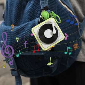 Llavero de caja de música retro con forma de gramófono, juguete antiestrés para mujer, accesorio de estilo vintage para bolso, venta al por mayor - Product Image 5