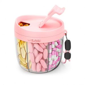 High Quality <b>7</b>-Compartment Portable Pill Dispenser Organizer Wide Opening Easy Use Custom Logo Plastic Promotional Gift - Product Image 5