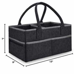 8-Pocket Baby <b>Diaper</b> <b>Caddy</b> Organizer Car & Travel Foldable Baby Felt <b>Diaper</b> Organizer with Wipes <b>Diaper</b> Compartments - Product Image 2