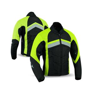 Vente en gros de vestes de moto Cordura Jaune Noir Patchwork Design Tous Temps Respirant Imperméable Longue Fermeture Éclair Racing - Product Image 1