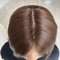 Topper respirant en soie mono PU 5*6 3*5, balayage, cheveux humains vierges bruts européens russes, sur mesure en usine