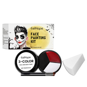 Eelhope Halloween impermeabile per la pittura del viso Kit di vernice per il corpo sicuro per il trucco Horror Clown per il trucco festa e la danza delle vacanze di trucco - Product Image 1