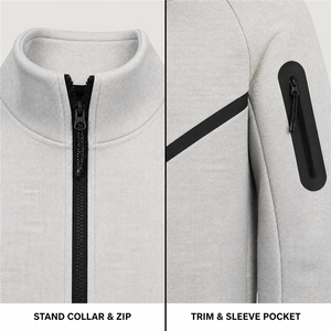 Sweat à capuche en polaire uni pour homme, coupe ample, coupe-vent, vêtements décontractés d'hiver, design avec poches, 100% coton respirant - Product Image 5