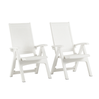 Sillón Reclinable de Metal (Paquete de 2), Diseño Contemporáneo y Duradero, Multiposiciones, Ergonómico, para Jardín, Playa, Exterior