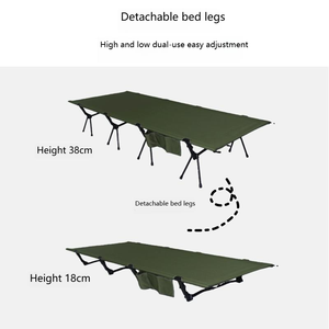 Letto Pieghevole Moderno da Esterno, Allargato 90cm, Ultra Leggero in Lega di Alluminio, Portatile per Campeggio, Tenda, Tour in Auto, Campeggio Militare, in Metallo - Product Image 3