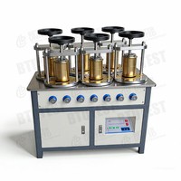 Testeur d'imperméabilité de l'acier armé, 3/6 places, conforme aux normes EN 12390-8 et DIN 1048, pour test de profondeur de pénétration de l'eau, équipement de laboratoire