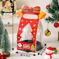 MOQ 250 Pièces Boîte à Gâteau en Plastique de 4 Pouces (10 cm), Couvercle Haut de 15 cm pour Gâteau de Fée, Dessert Sapin de Noël, Mousse, Emballage de Gâteau d'Anniversaire