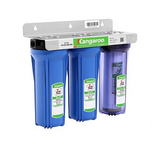 Système de pré-filtration d'eau en plastique Kangaroo 3 étapes 1 micron 3000 GPD Durée de vie du filtre 6 mois Écologique Domestique Manuel Facile - Product Image 1