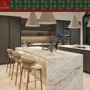 Isola da <span class=keywords><strong>Cucina</strong></span> in Marmo Taj Mahal GOLDKING, Bianco con Venature Grigie, Taglio di Precisione per Case di Lusso e Cucine di Design - Product Image 2