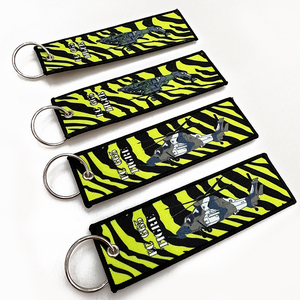 Porte-clés de moto avec logo personnalisé bon marché en gros Porte-clés tissé de marque de voiture <span class=keywords><strong>pour</strong></span> le vol - Product Image 3