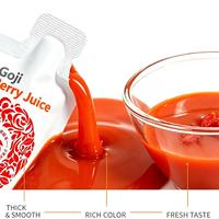 Purée de baies de Goji fraîches pressées à froid 30ml*10 sachets, sans soufre, boisson saine prête à boire pour un soutien nutritionnel quotidien