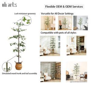 OH ARTS Faux <span class=keywords><strong>Olivier</strong></span> Noir Artificiel Shady Lady, Plante en Pot Réaliste à Feuilles Perpétuelles pour Intérieur, Extérieur, Salon, Jardin, Hôtel, Salle d'Exposition - Product Image 3