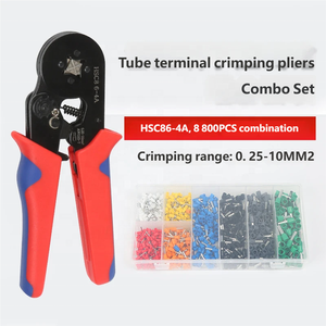 Pince à sertir industrielle HSC8 6-4A en acier, dénudeur de fils multifonctionnel avec poignée en caoutchouc, outil de dénudage de fils auto-ajustable - Product Image 2