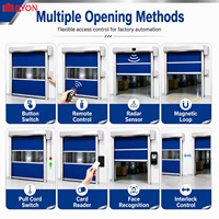 Porte à enroulement rapide en PVC avec fenêtre transparente, coupe-vent, faible bruit, fournisseur de portes