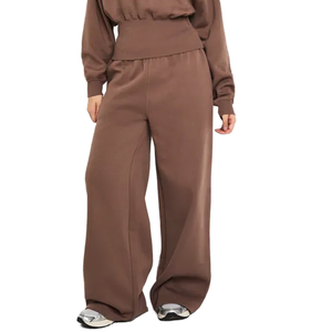 Pantalones Casuales de Pierna Ancha con Cintura Elástica, 100% Algodón Transpirable, con Bolsillos Laterales, OEM ODM Personalizados para Marcas de Ropa - Product Image 2