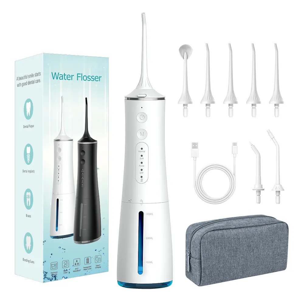 Tipo-C Recarregável Porto Água Flosser Portátil Dental Tooth Cleaner Fábrica Atacado Irrigador Oral Sem Fio